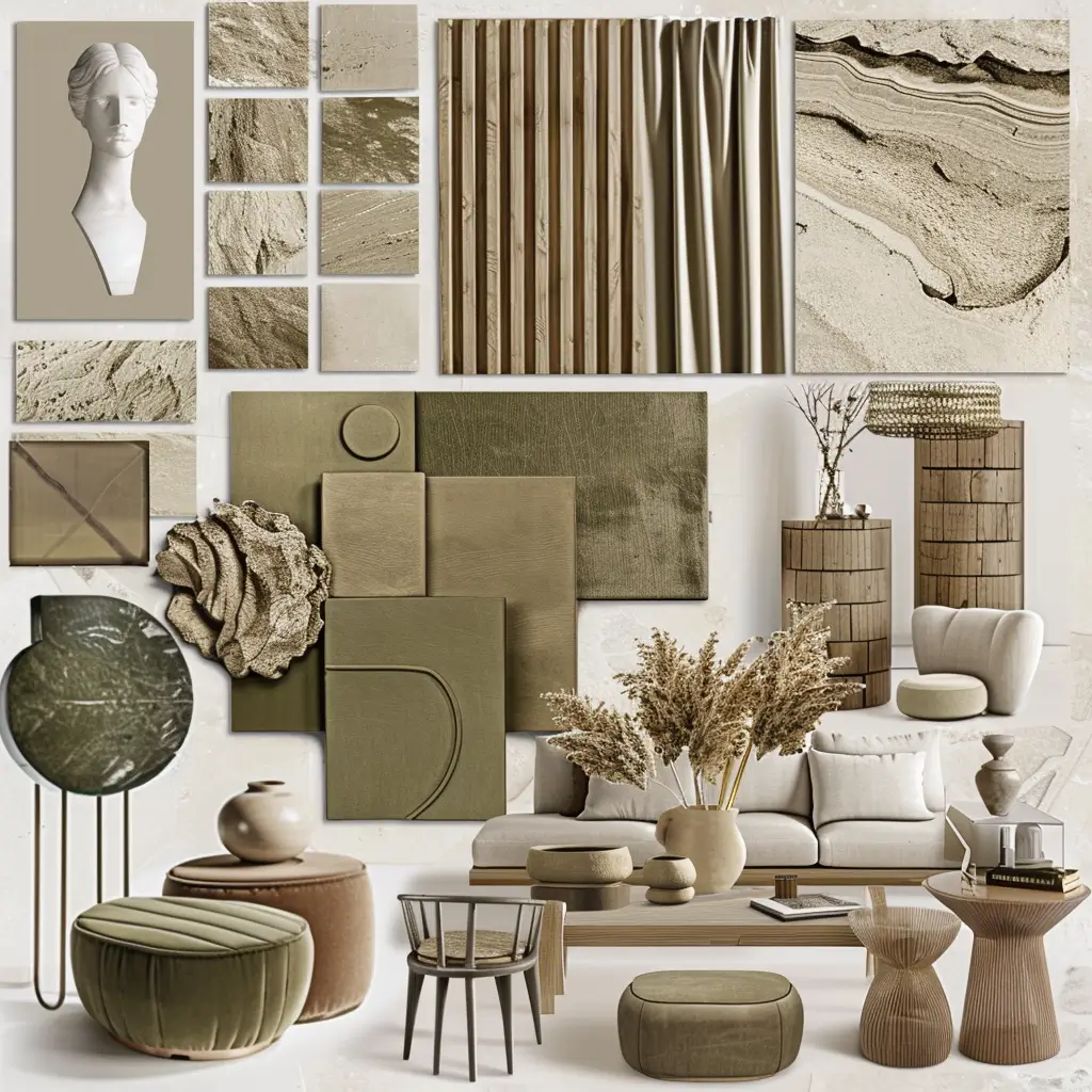 Materiales y referencias sobre la mesa del estudio